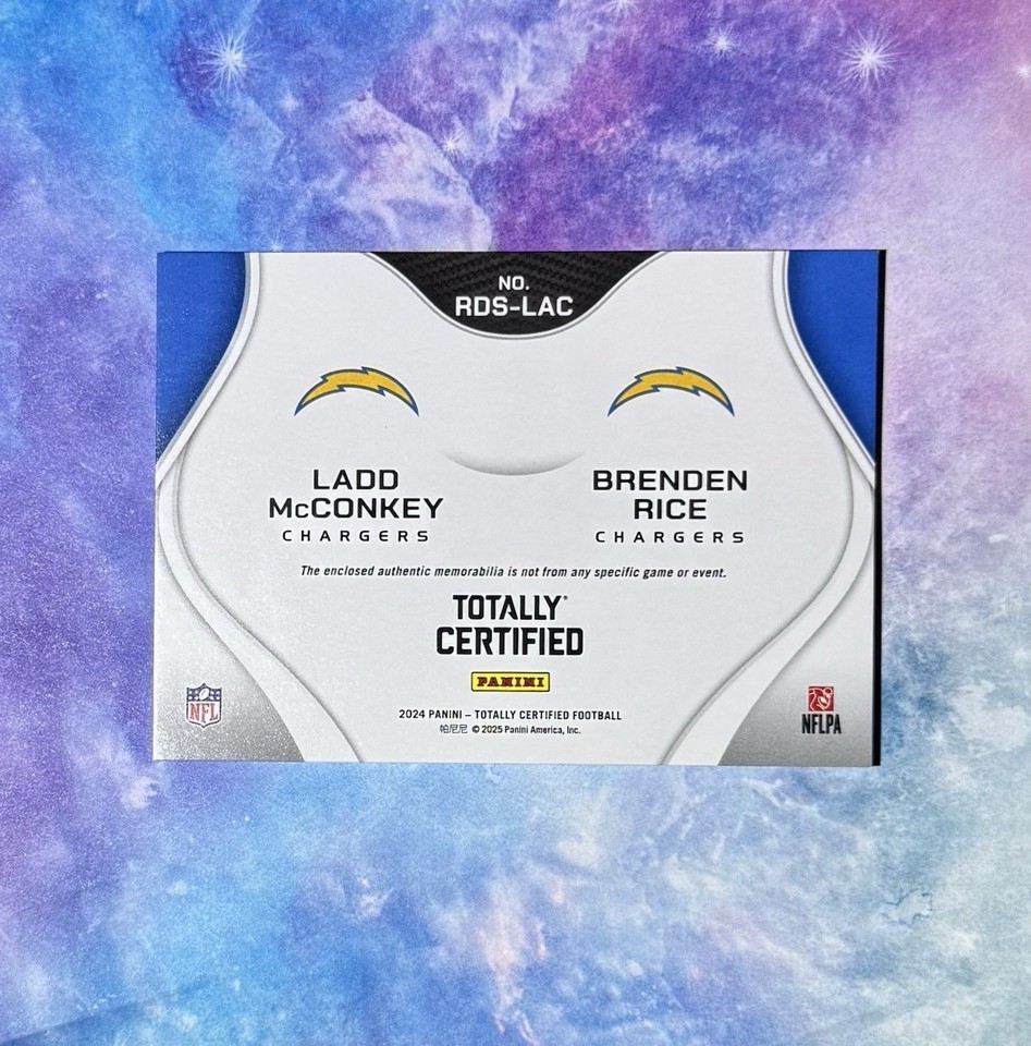 2024 Panini Totally Certified Dual Rookie Patch Ladd McConkey Brendan ...