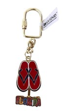 FLIP FLOP FLORIDA 4 KEY CHAIN - METAL GOLD - BRAND NEW
