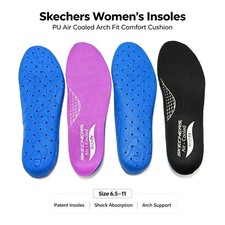 Skechers Women' Sz 6.5-11 PU Air Cooled Arch Fit Comfort Cushion Patent Insoles