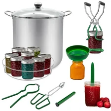 Stainless Steel Water Bath Canner With Rack and Lid - Complete Canning Tool S...