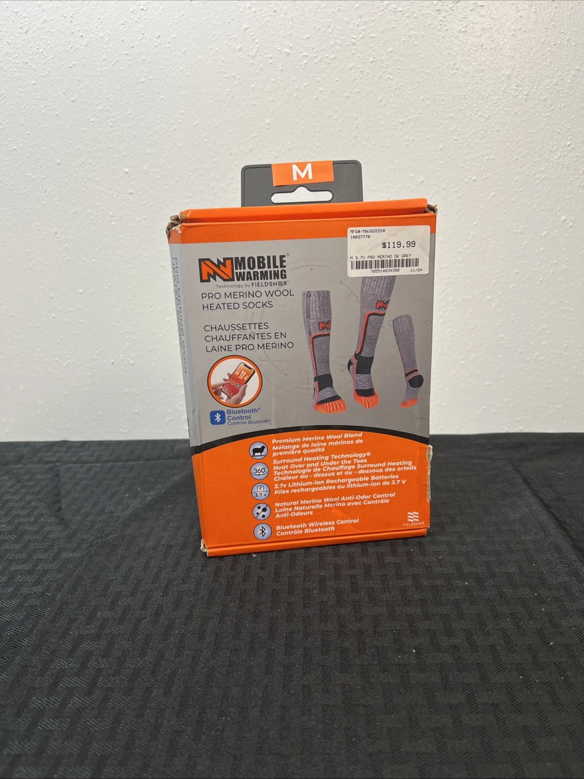 Mobile Warming Pro Heated Merino Socks 2.0 BT Control - M Grey