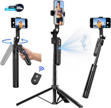 Auto Face Tracking Tripod 360  Rotation with Stand, 70.9" Motion Sensor Phone