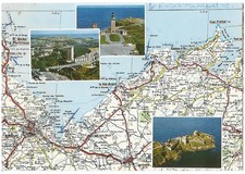 The Côtes-d Armor France, Vintage PC, Brittany Region, Map and Views, 1983