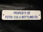 VINTAGE RARE PEPSI COLA PORCELAIN METAL CRATE TAG SIGN 6"×1.5"
