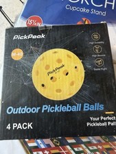 PickPeak M-40 Outdoor Pickleball Balls 4 Pack 40-Hole Design