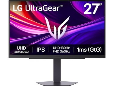LG UltraGear 27'' UHD 4K 180Hz / FHD 360Hz 1ms, FreeSync Premium & G-Sync, HDR400