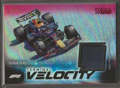 2024 Paddock Pass F1 #TV-PER Sergio Perez Terminal Velocity Relic Red 23/25