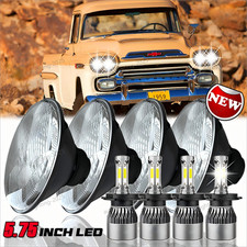 4pcs 5.75 Round Projector Led Headlight Halo Drl For Chevy 3100 Truck 1958 1959
