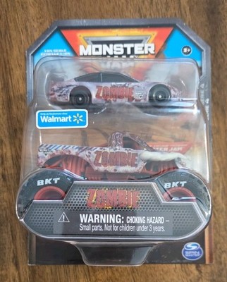 ZOMBIE Monster Jam Truck And Race Car Set 1:64