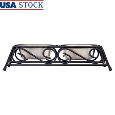 Double Diner Pet Food Bowls Elevated Stainless Steel Dog Cat Feeding Set New