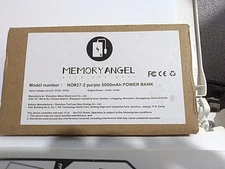 NEW IN BOX Memory Angel 5000mAh Power Bank in Purple BACKUP USB POWER FREE SHIP!