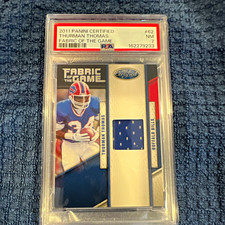 Panini 2011 Cert Thurman Thomas Bills Fabric of the Game #62 PSA 7 /25 POP 1!!