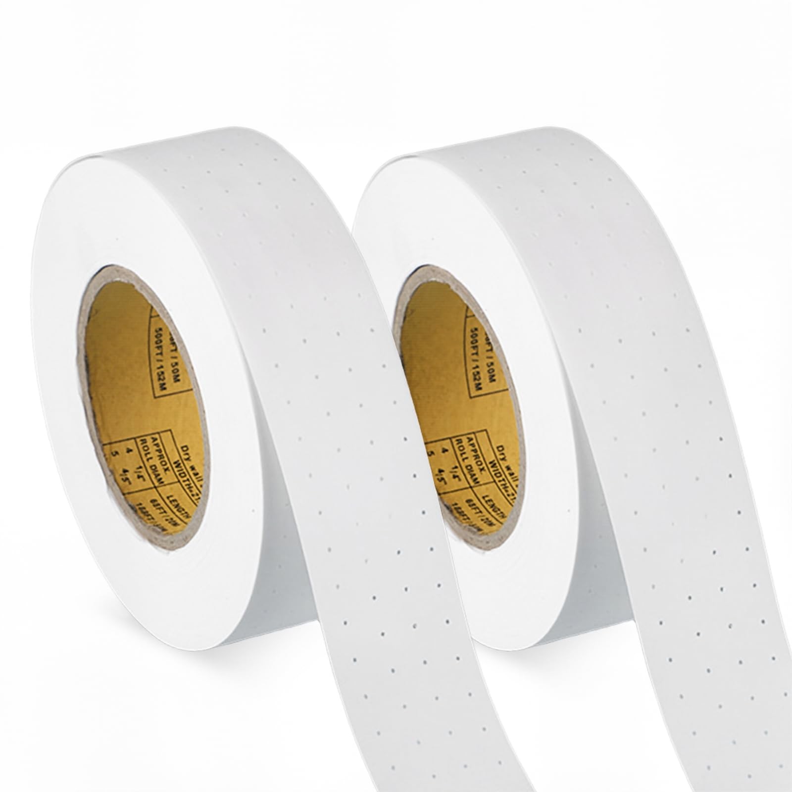 HUSOUE 2 PCS Plasterboard Tape, 75m x 48mm Drywall Tape 48mm*75m, White
