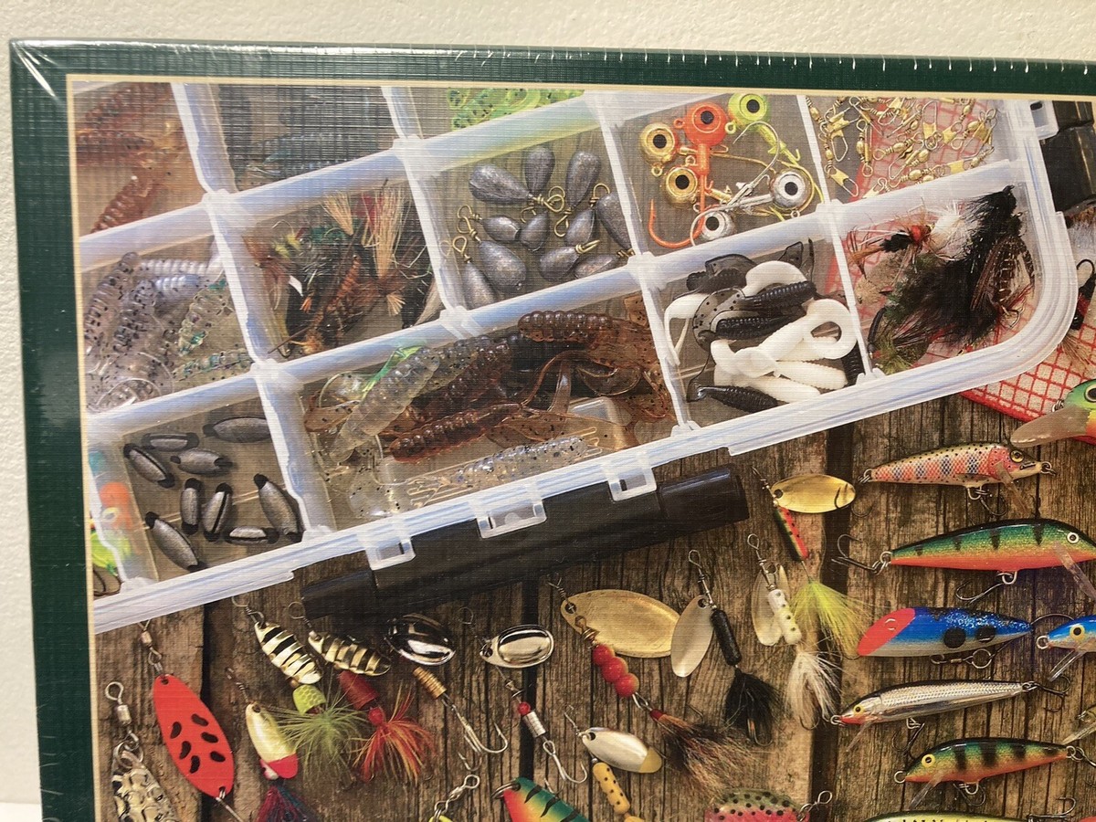 cobble hill fishing lures Cobble Hill 1000 Piece Puzzle Fishing Lures Poster Included