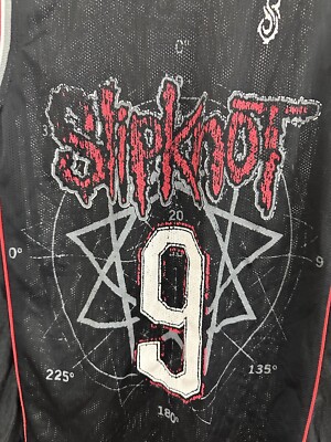 VTG 90s Slipknot #9 Metal Rock Music Band Promo Basketball Jersey