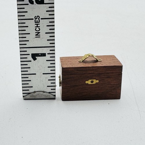 Dollhouse Miniature Artisan Signed Helton Tea Caddy VINTAGE - Picture 2 of 12