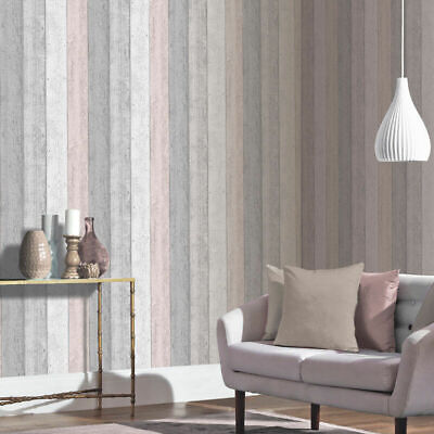 Arthouse Painted Rustic Old White Grey Pink Blush Shabby Wood Wallpaper 902809 5050192902892 - Blush Pink Wallpaper Bedroom