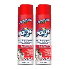 Resolve Pet Specialist Heavy Traffic Foam Carpet Cleaner 22 Fl Oz Pack of 2 1.06 per fl oz