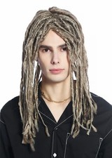Parrucca Carnevale Uomo Donna Rasta Dreadlocks Biondo Mix Hippie CW-015
