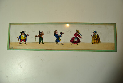 Lot 2 plaques en verre lanterne magique ancienne 19 siècle