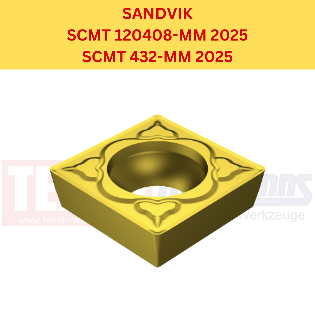 10 x SANDVIK SCMT 432-MM 2025 for STAINLESS STEEL (INOX)