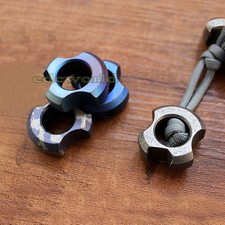 EDC Titanium Alloy Parachute Cord Pendant Lanyard Knife Bead Opener Keychain DIY