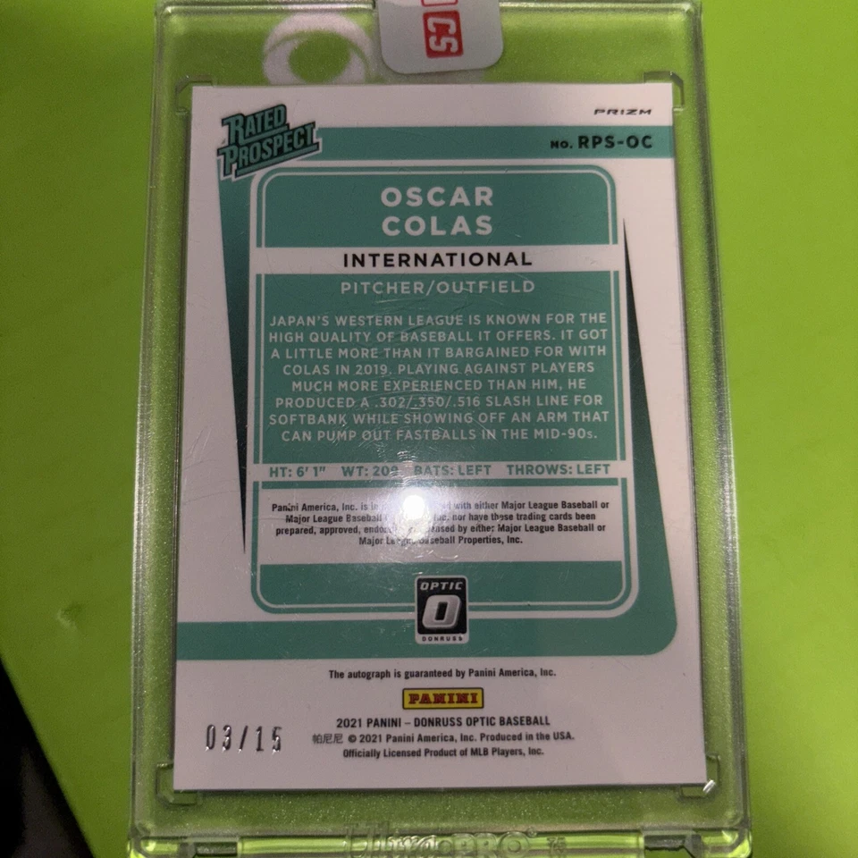 2021 Panini Donruss Optic - Rated Prospect Signatures Blue Stars /15! Redemption - Image 2 of 3