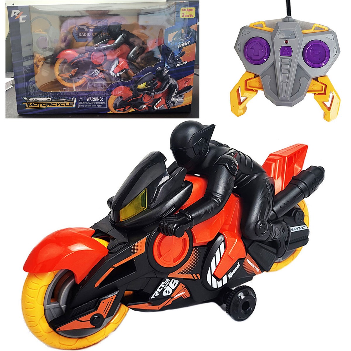 360° Rotating Drift RC Motorcycle Remote Control Racing Motorbike