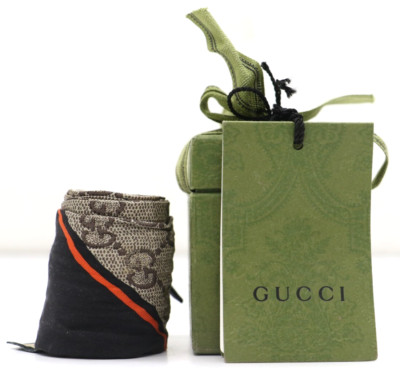 GUCCI Twill Monogram GG Bees Twill Neck Bow Scarf (CSC039343)