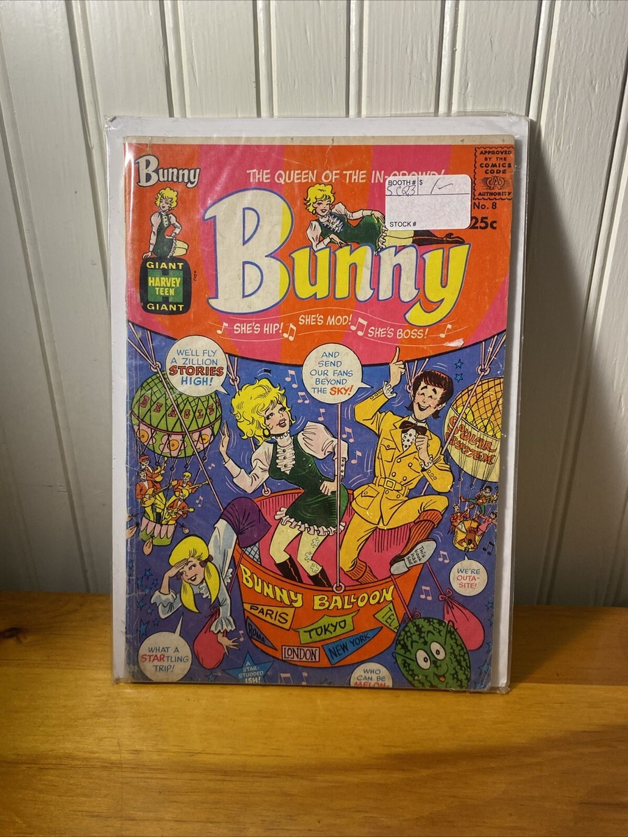 BUNNY #8 Giant, Queen of the In-Crowd! Teen, Harvey Comics 1969