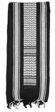 Tactical Hunting Scarf Warfare Shemagh Black White Cotton Cold Weather New