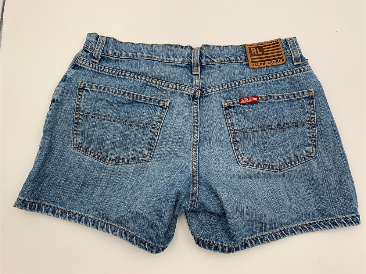 Ralph Lauren Womens Shorts Sz 10 Polo Blue Denim 4” Inseam