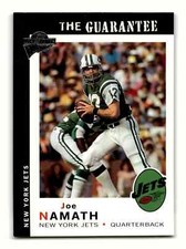 JOE NAMATH Jets 2004 Topps All-Time Fan Favorites Football #47 Iconic Card Set