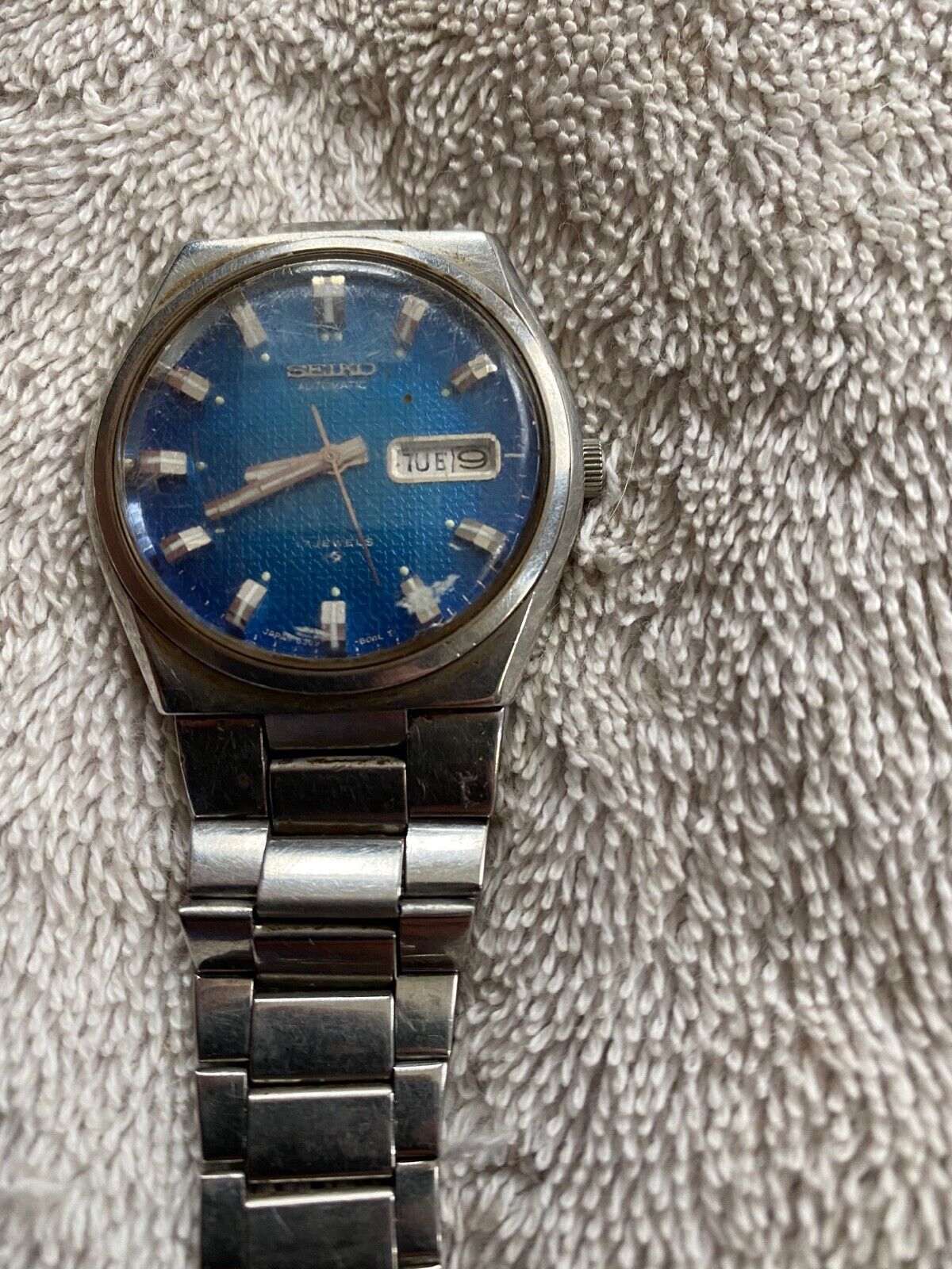 Vintage 6309-8049 Seiko Automatic Day Date Blue Dial - Vintage Watches ...