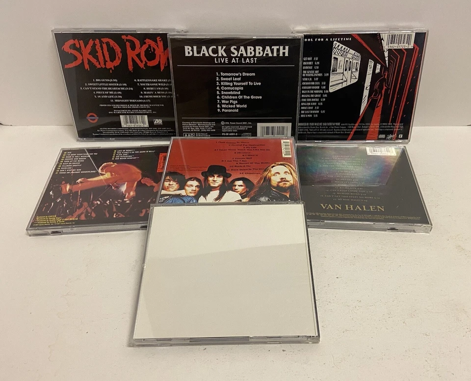 Hair Metal/Rock Lot Of 7 CDs (Black Sabbath, Faith No More, Skid Row, Van Halen) Foto 2 de 4