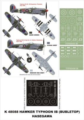 Montex K48088 Hawker Typhoon Mk.IB mask