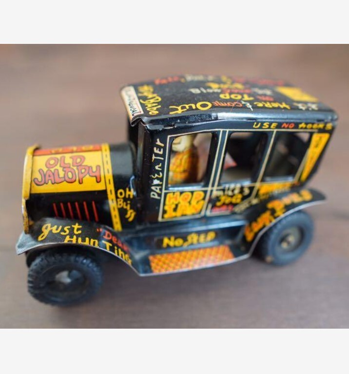 OLD JALOPY 50s glad hand tin 1950s LINE MAR toy F/S FEDEX | eBay