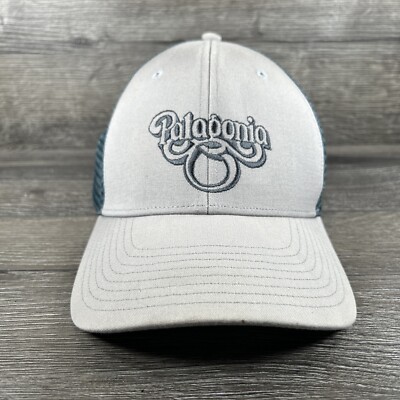 Patagonia Hat Baseball Cap Adjustable Strap Mens Beige Mesh Back Logo