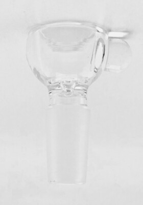 Male Clear Glass On Glass Bowl  14.5mm New (PRIORITY MAIL)