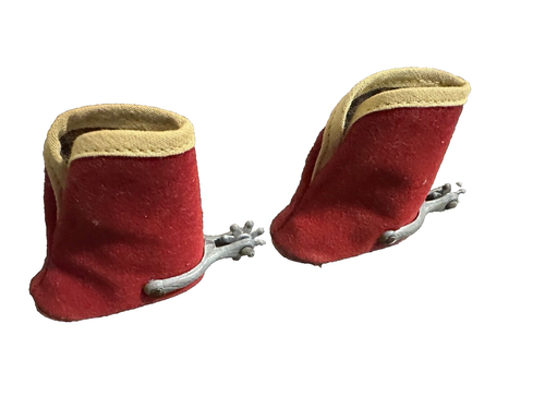 1950s Dear Little Red Cowgirl Doll Boots 2 ins - Picture 4 of 4