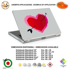 Red heart sticker notebook tablet sticker heart red picture print pvc 1pc