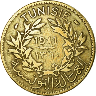 [#678720] Münze, Tunesien, Anonymous, 2 Francs, 1941, Paris, S+, Aluminum-Bronze - Bild 1 von 2