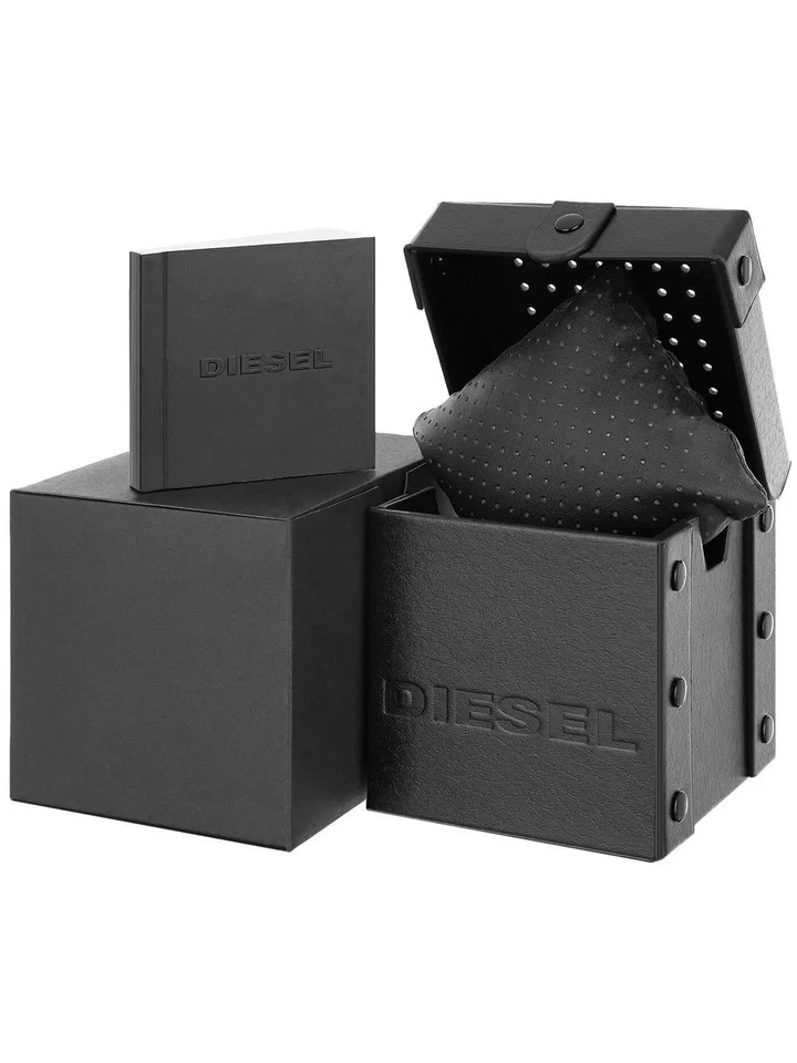 Nuevo Diesel DZ7331 Mr.Daddy Gunmetal Acero Inoxidable Esfera Azul Cuarzo Reloj para Hombre Foto 4 de 4