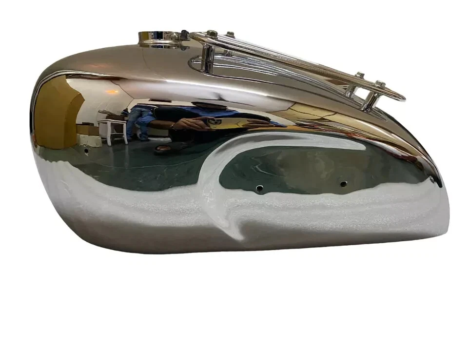 Triumph 5T Speed Twin Post War Pre Unit Aluminium Petrol Tank + Parcel Grill — 第 2/4 张图片