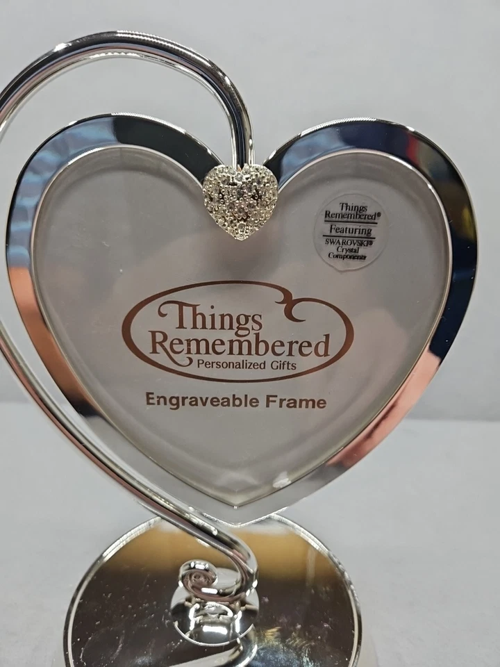 Marco de fotos en forma de corazón Things Remembered cristal de Swarovski ~ nuevo en caja amor de boda Foto 3 de 4