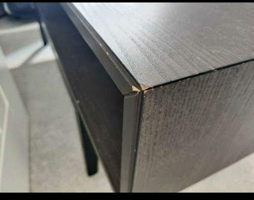 IKEA Regissor Brown Coffee Table (w/ glass top) - Clean Good Condition - Picture 3 of 4