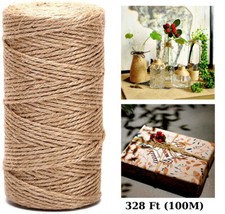 Natural Jute Twine String Thin Ribbon Hemp Twine for Wrapping Christmas,Crafts