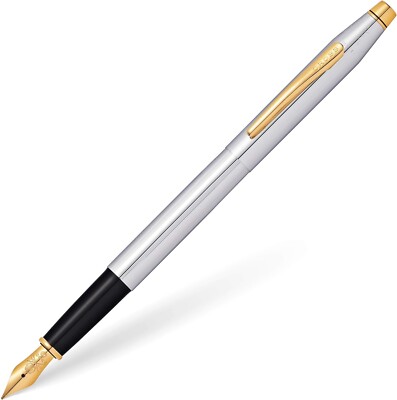 Cross Classic Century Medalist Fountain Pen Fine Nib 23KT Gold Plate Appointment
