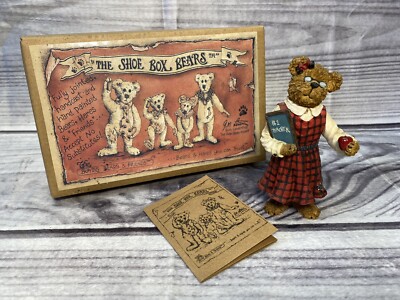 Boyds Resin The Shoe Box Bears Miss Tuttle 3264 # 1 School Teacher NIB