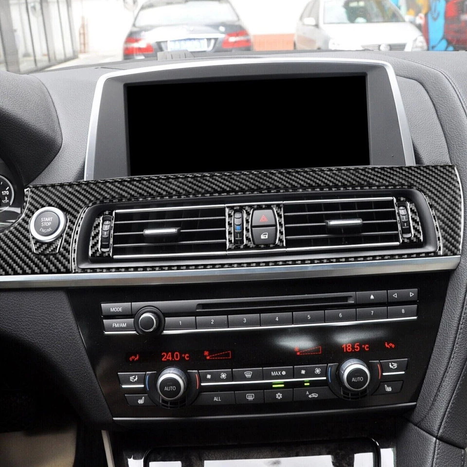 Kits de 60 piezas de molduras interiores completas de fibra de carbono para BMW Serie 6 M6 F12 F13 F06 11-18 Foto 3 de 4